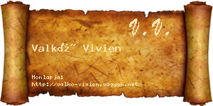 Valkó Vivien névjegykártya