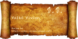 Valkó Vivien névjegykártya